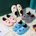 Baby Girls Boys Indoor Smile Face Flock Winter Warm Kids Casual Shoes Slip-on Flock Anti-slip Cotton Home Children's Slippers